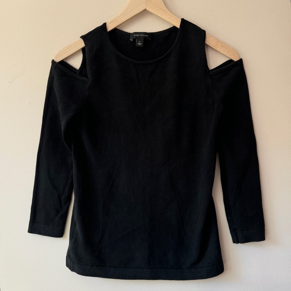 Ann Taylor Cold Shoulder Knit Top